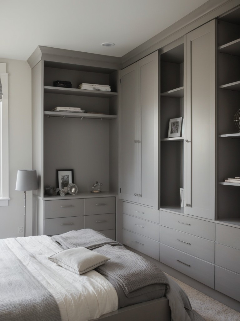 Gray Bedroom Dreams: Clever Storage Ideas for Apartment Living