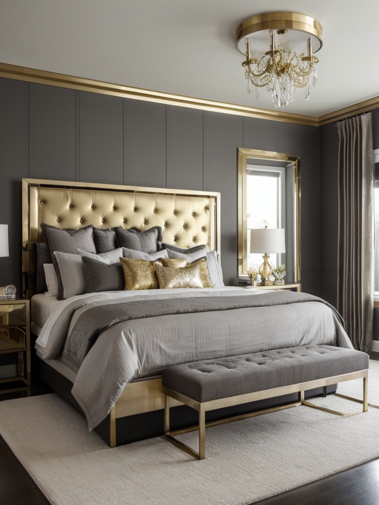 Chic & Glam: A Touch of Gold in Contemporary Gray Apartments