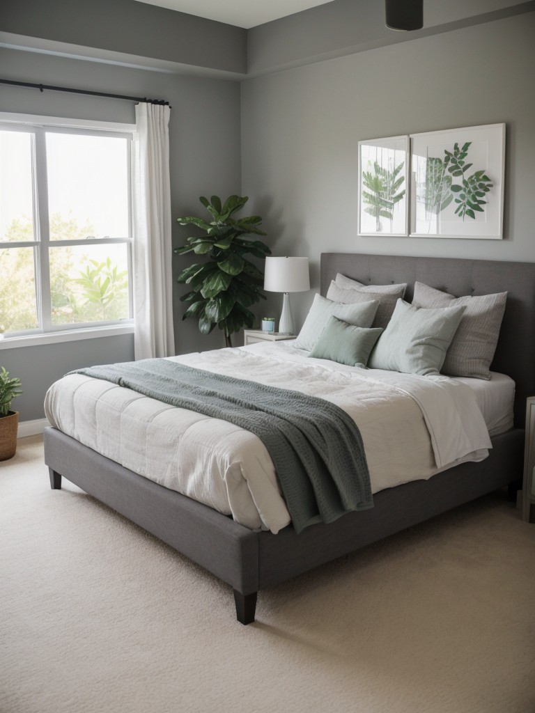 Green Oasis: Transform Your Apartment with Refreshing Gray Bedrooms