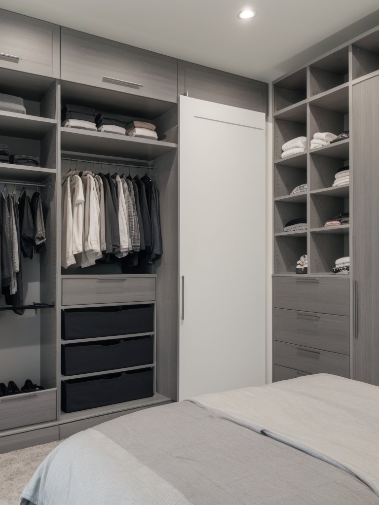 Gray Bedroom Inspiration: Organize with Custom Storage!