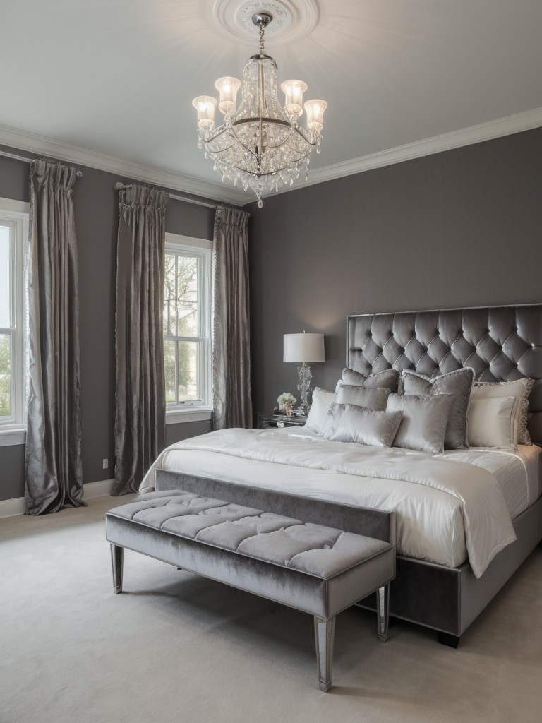 Get Glamorous: Elevate Your Bedroom with Mirrored Furniture and Luxurious Fabrics!