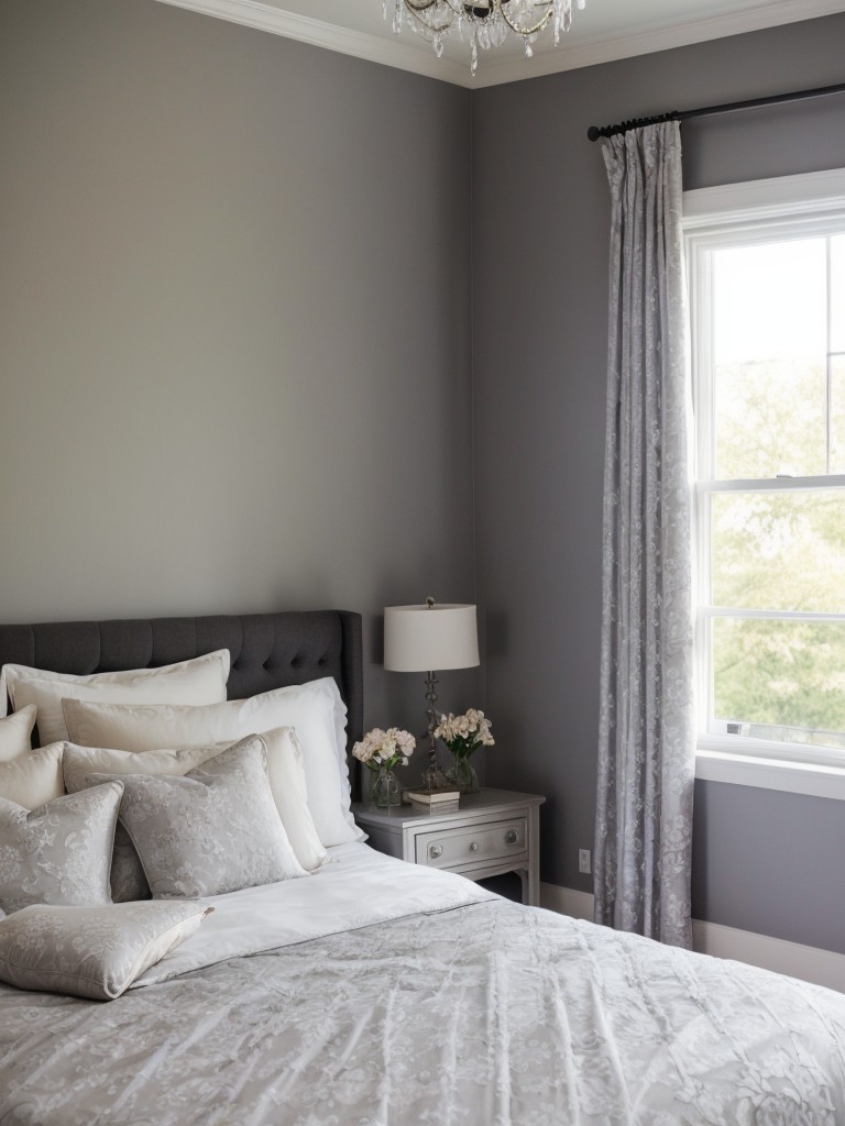 Romantic Gray Bedroom Transformation with Soft Touches