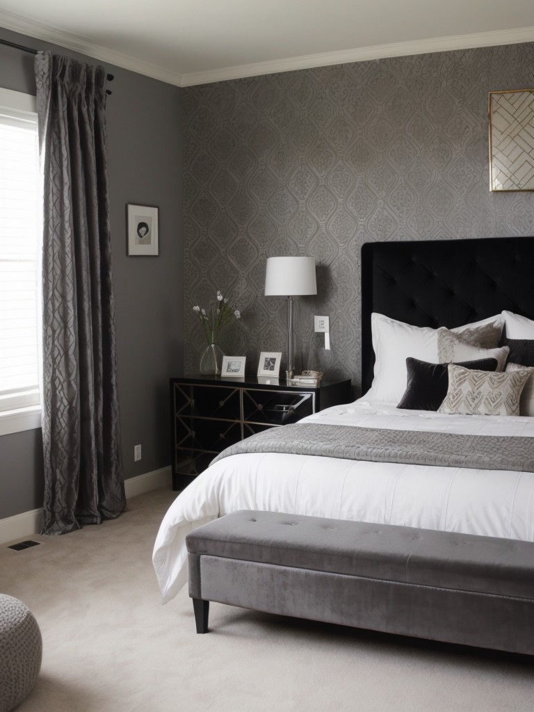 Eclectic Elegance: Master the Gray Bedroom Trend