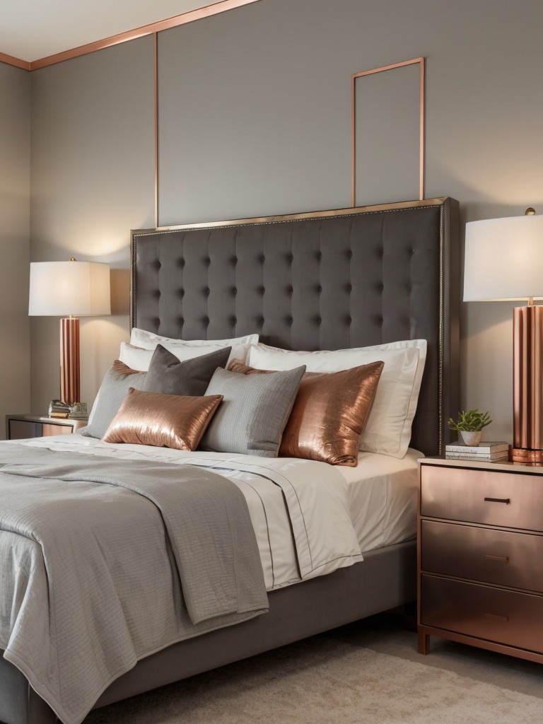 Metallic Magic: Elevate Your Bedroom with Brass & Copper Accents