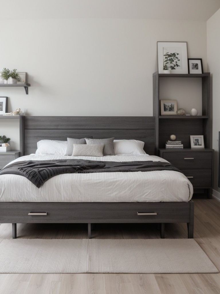 Maximize Storage & Style in Your Bedroom with a Gray Platform Bed