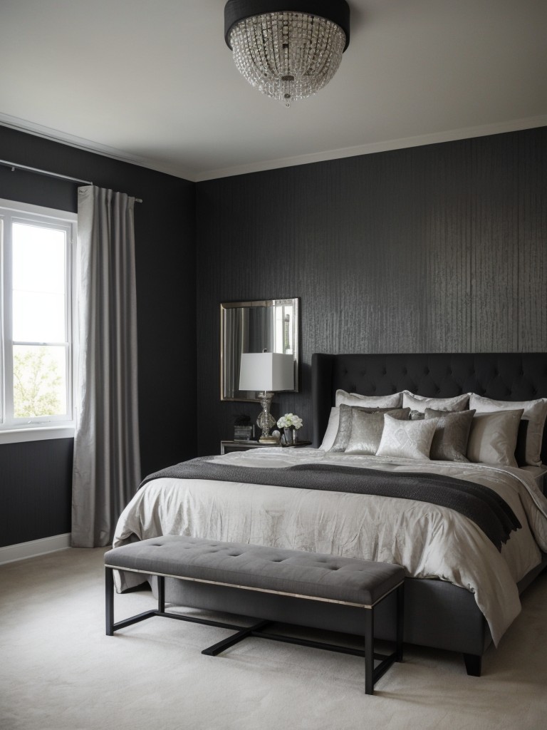 Chic Gray Apartments: Add Glamour with Dark Accent Walls!