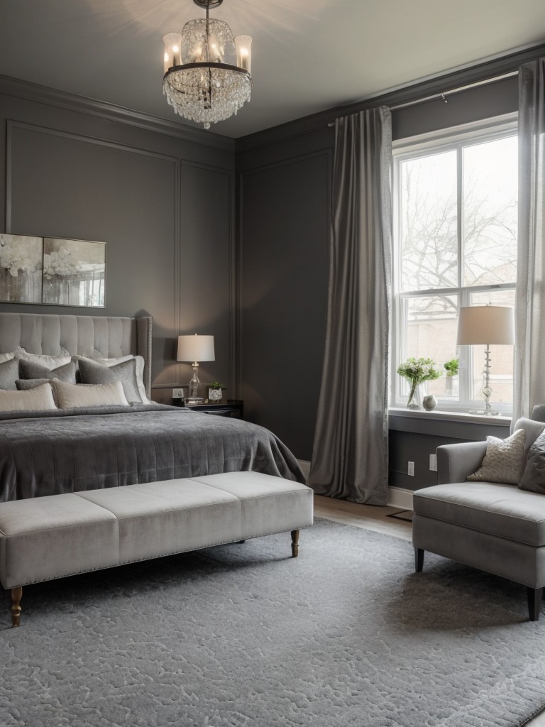 Glam-up Your Apartment with Luxurious Gray Bedrooms