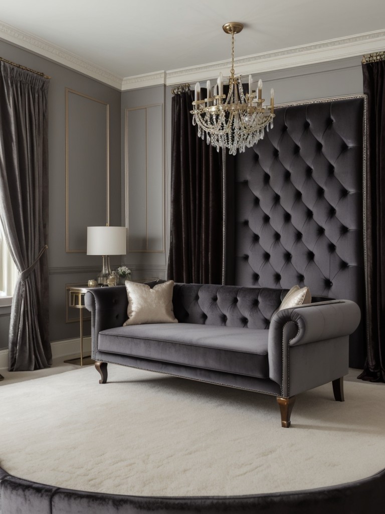 Aptly Chic: Luxurious Gray Bedrooms with Velvet Seating