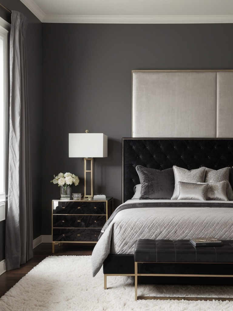 Chic Gray Bedroom with Luxe Touches: Statement Headboards for an Elevated Look