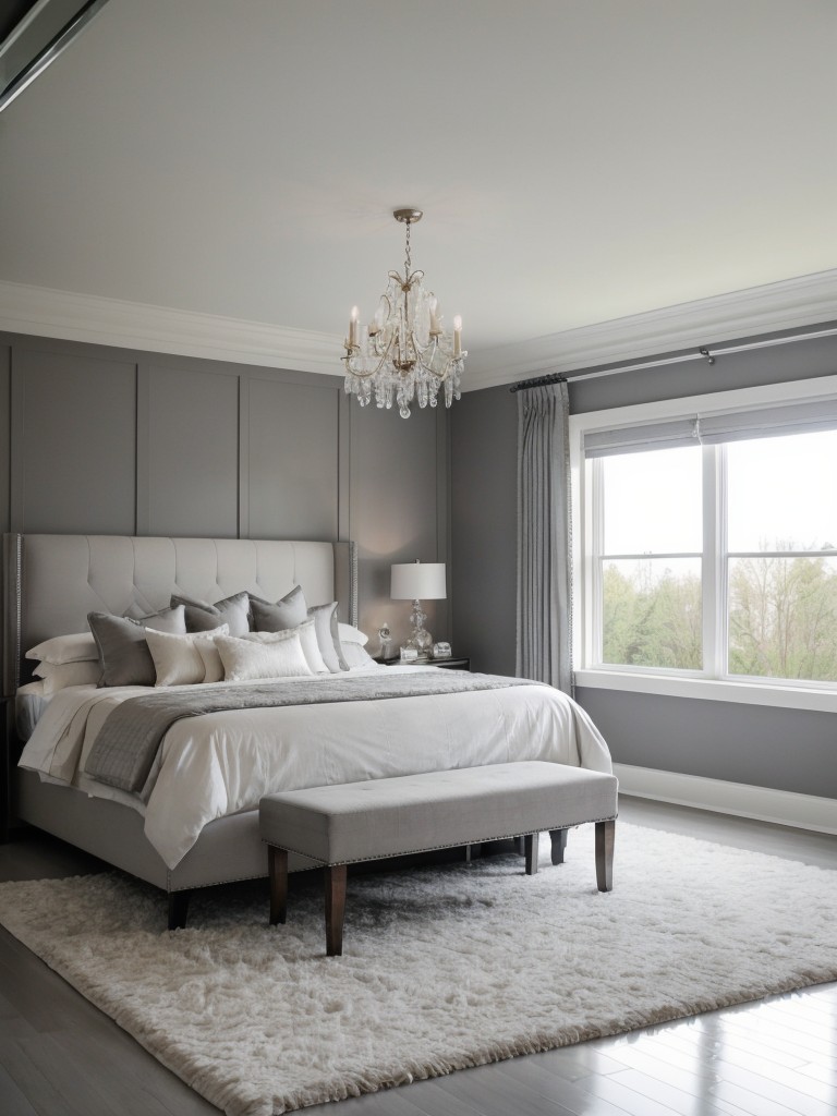 Mirror Magic: Elevate Your Gray Bedroom with Floor-to-Ceiling Mirrors