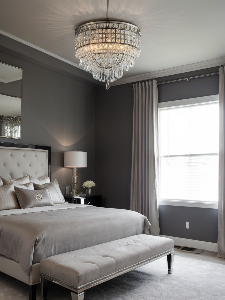 Glam up your apartment with luxurious gray bedrooms.