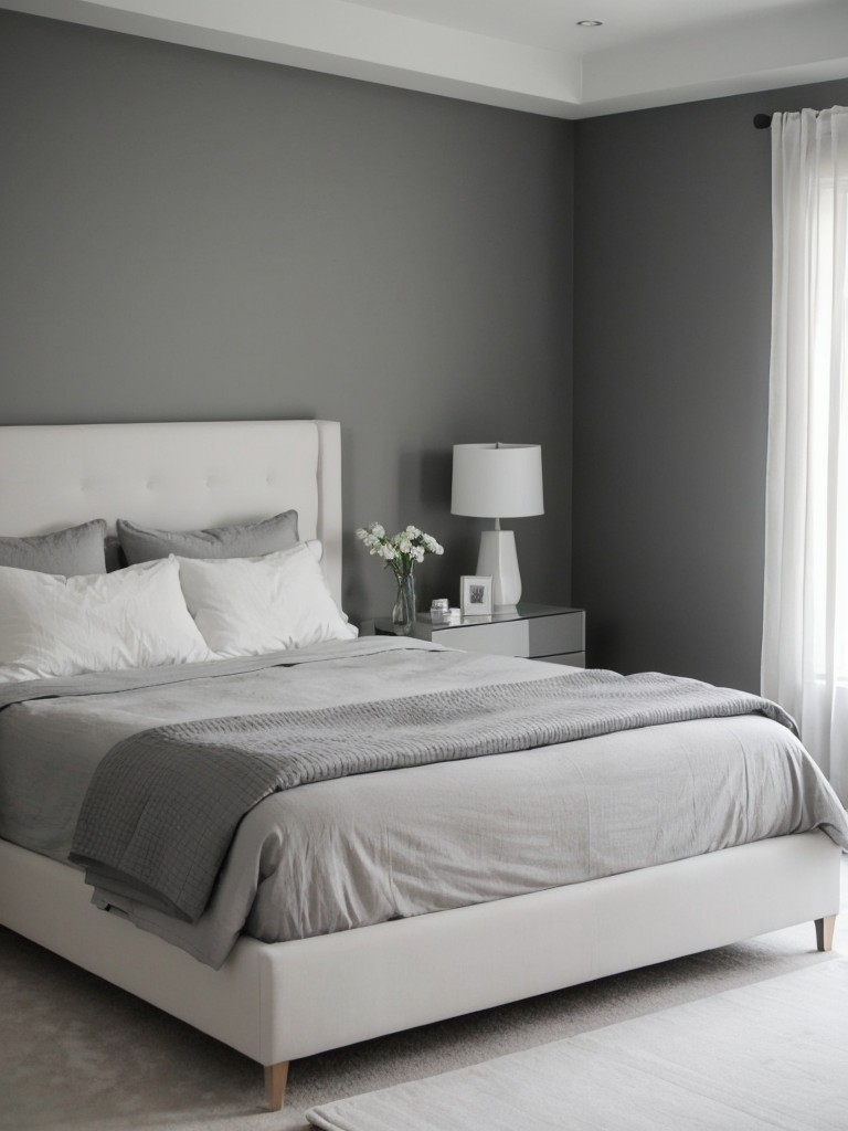 Serene & Stylish: Minimalist Gray Bedroom Decor for Couples