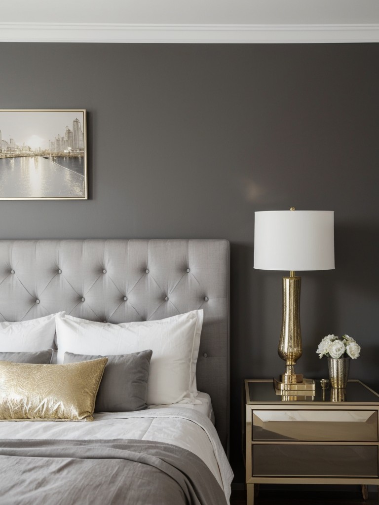 Chic & Glam: Elevate Your Apartment with Metallic Bedroom Accents