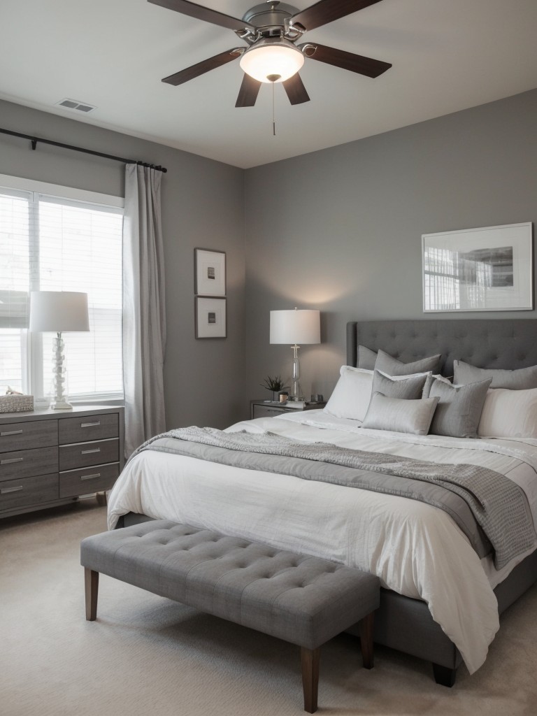 Effortlessly Stylish Gray Bedroom Decor: Optimize Your Apartment Layout