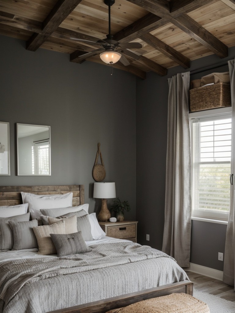 Rustic Charm: Transform Your Gray Bedroom into a Minimalist Haven