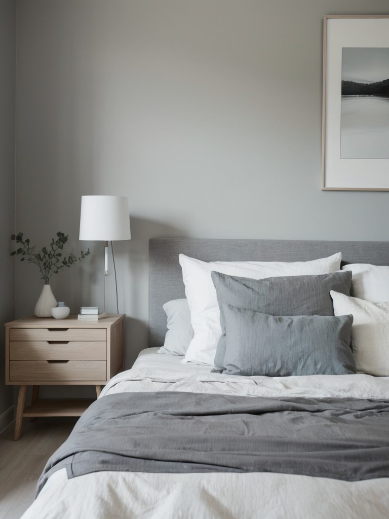 Serene Scandinavian-Inspired Gray Bedroom with Minimalist Magic