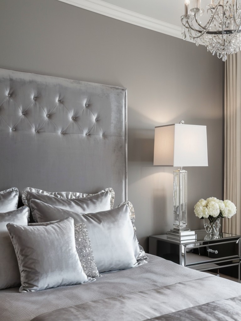 Glamorous Gray Bedroom: Luxe Minimalist Décor