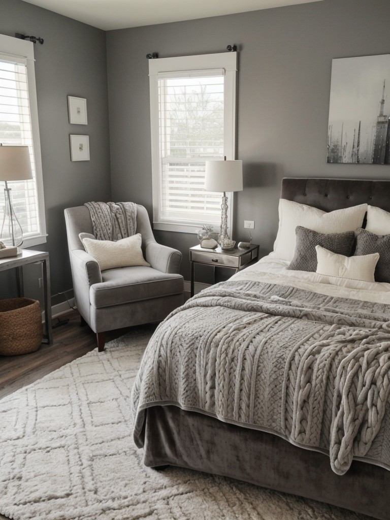 Cozy Gray Bedroom: Stylish Ideas for a Modern Apartment