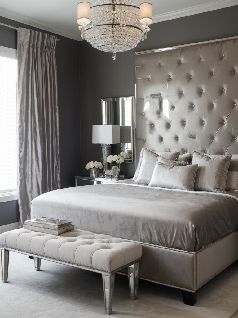 Luxe and Chic: Elevate Your Bedroom with Gray and Glam Accents