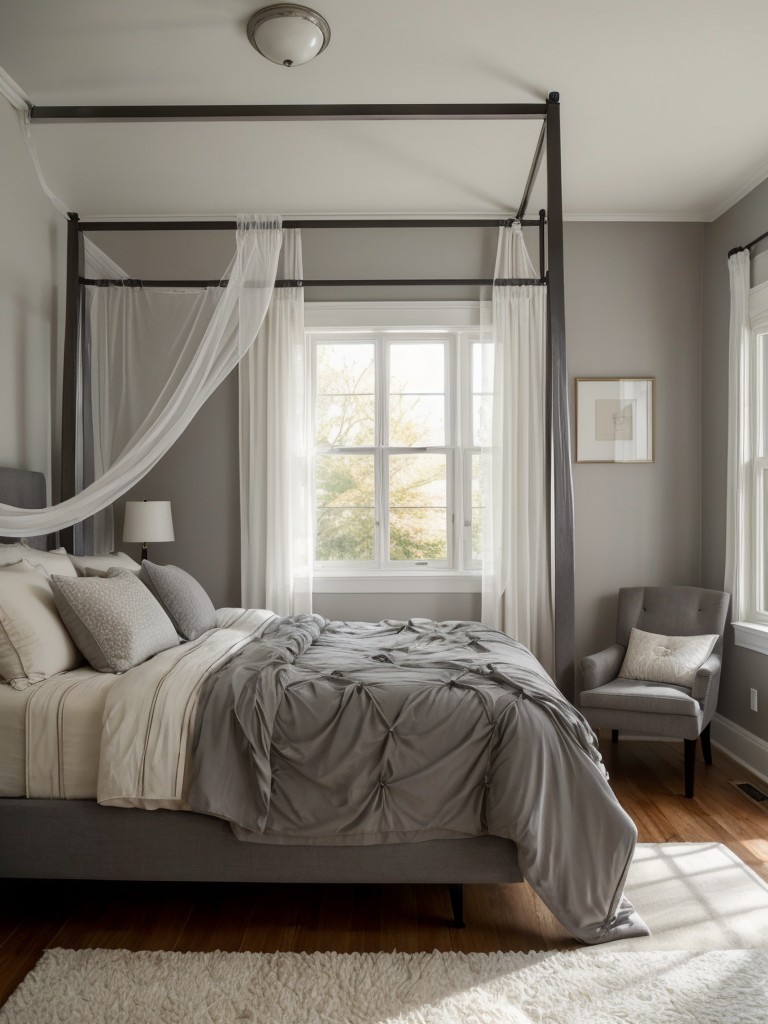 Cozy Gray Apartment: Romantic Bedroom Vibes