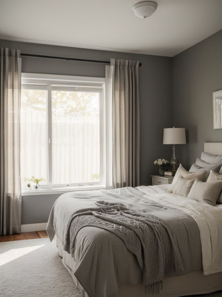 Serene and Stylish: Create a Cozy Apartment Bedroom in Gray!