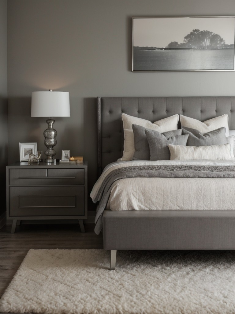 Chic Apartment Vibes: Cozy up your bedroom with gray decor!