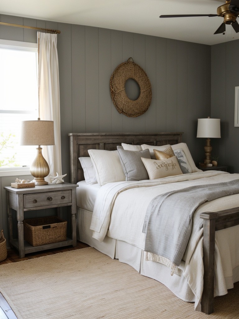 Coastal Cottage Bedroom: Rustic meets nautical for a serene and inviting sanctuary.