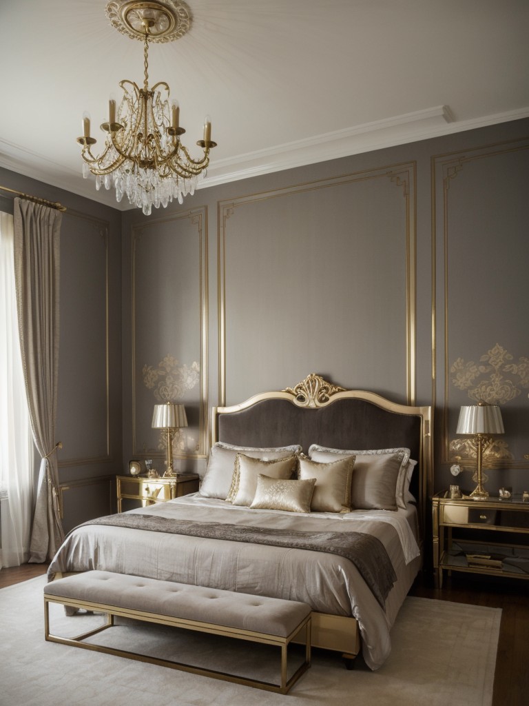 Stunning Gray & Gold Apartment Décor Inspiration