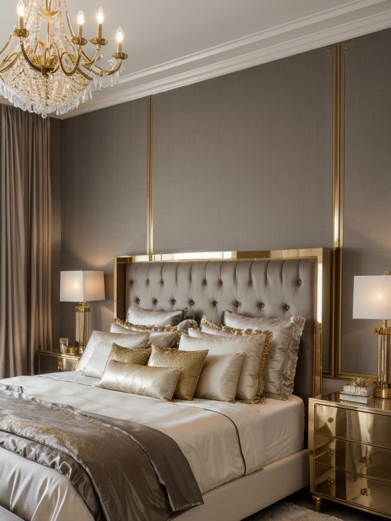 Gray and Gold: Glamorize Your Apartment with Luxe Bedroom Decor