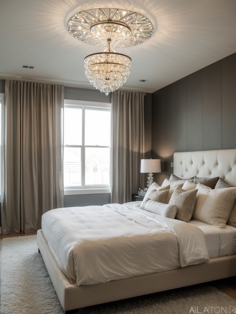 Create a Glamorous Bedroom With Crystal Chandeliers and Pendant Lights!