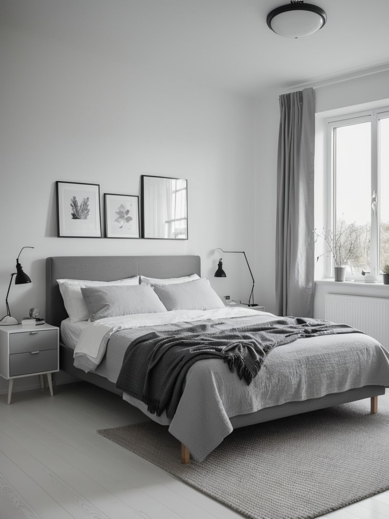 Minimalistic Scandinavian Bedroom: Elevate Your Space with Monochromatic Elegance