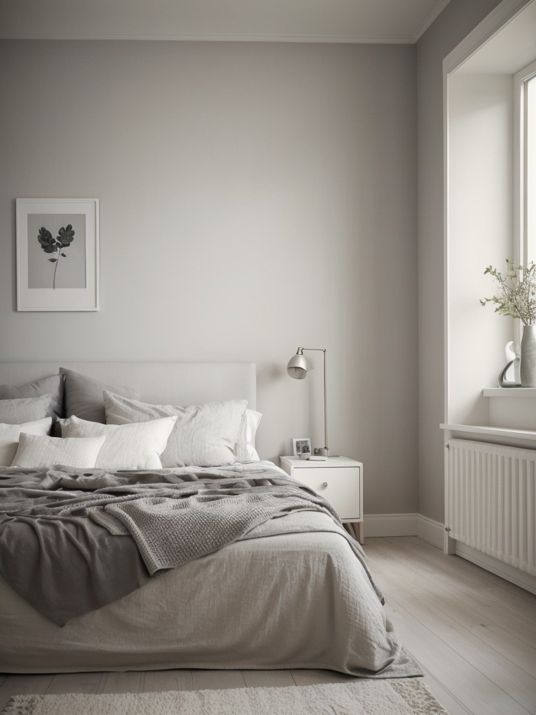 Serene Scandinavian Bedroom: Minimalist Bliss in Soft Palettes