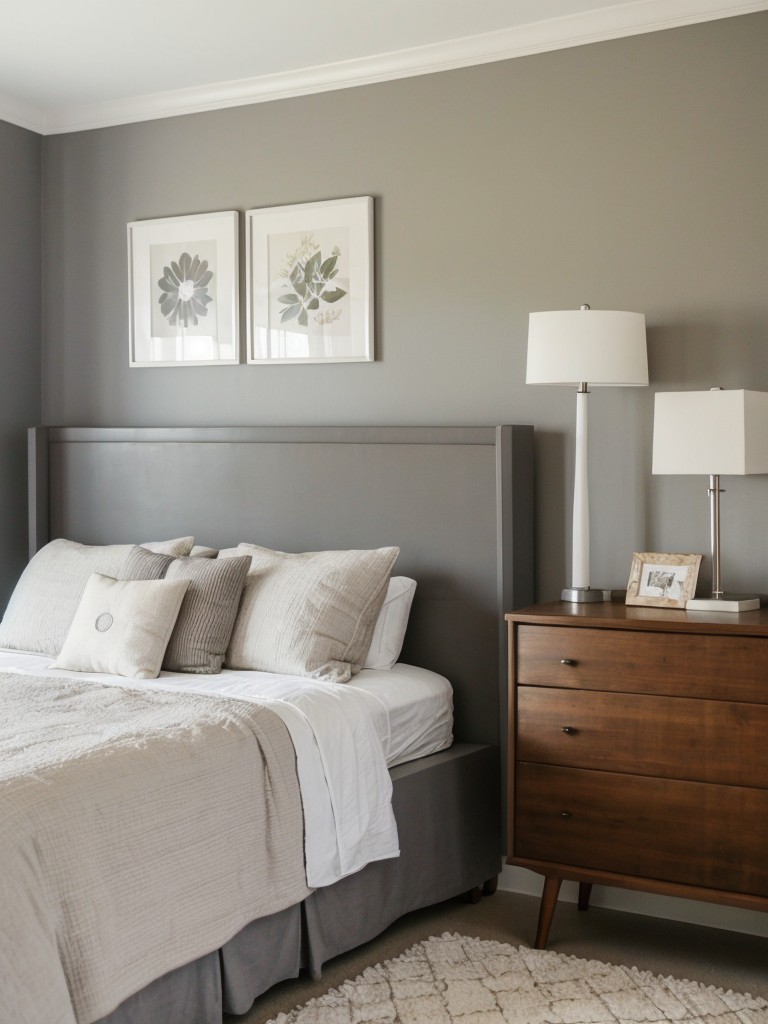 Chic Retro Vibes: Stylish Gray Bedroom Ideas for Apartments