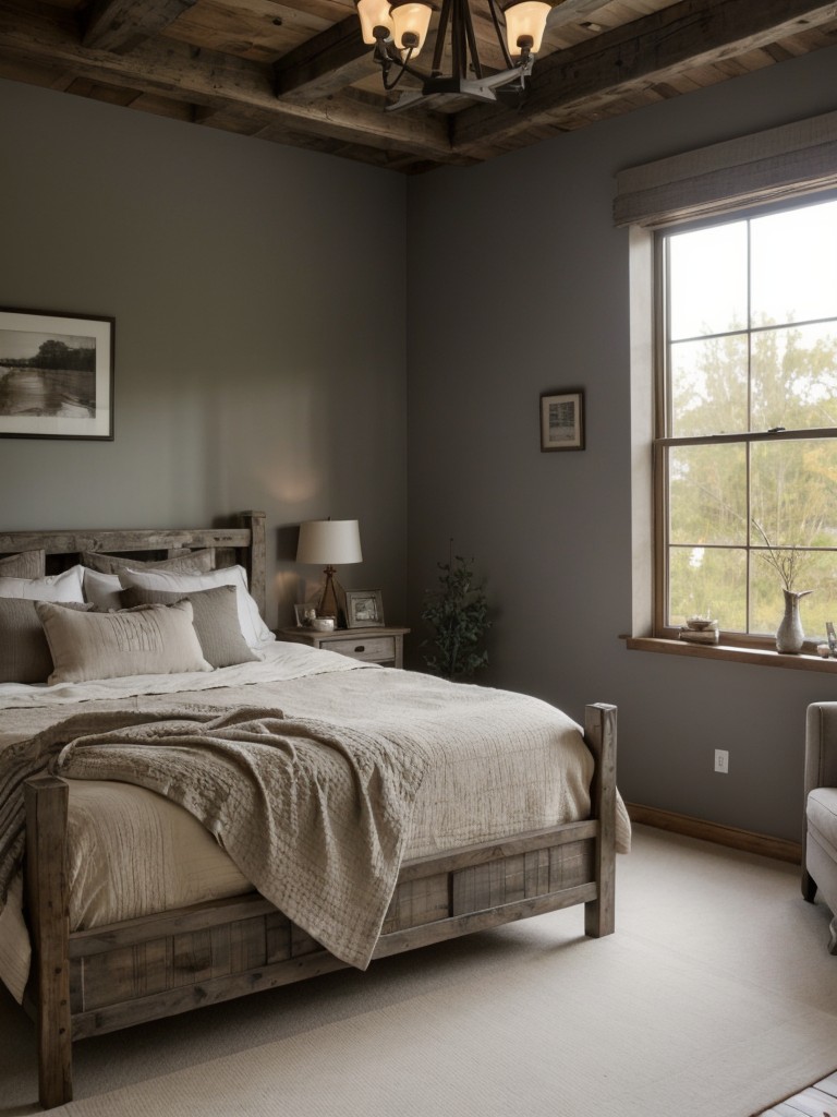 Cozy Apartment Vibes: Rustic Gray Bedroom Ideas