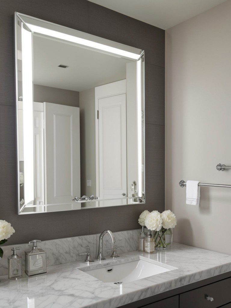 Chic Gray Bedroom Decor: Elevate Your Space with a Glam Mirrored Vanity Table