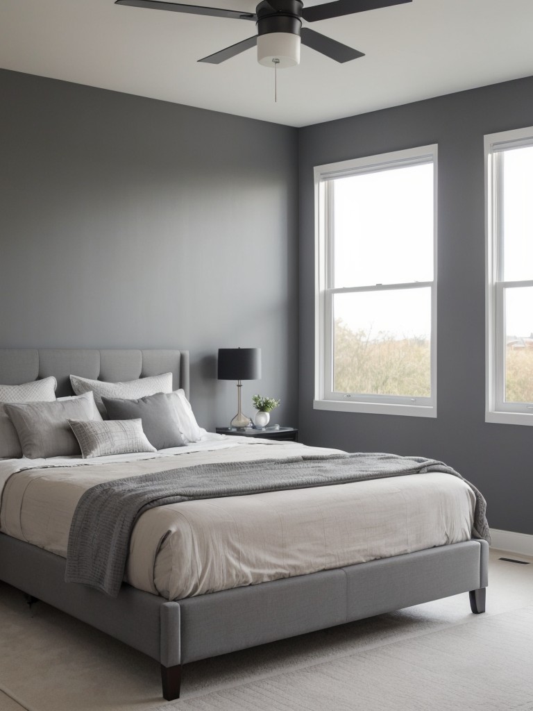 Stylish Gray Bedroom: Transform Your Space with Bold Accents