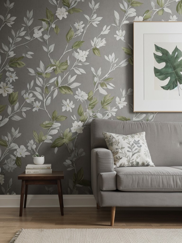 Serene Nature-inspired Apartment Vibes: Gray Accent Wall Ideas