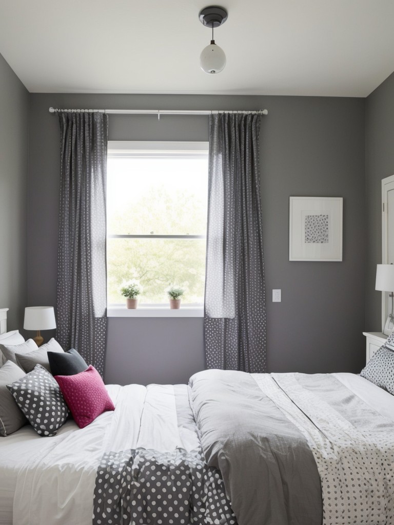 Whimsical Gray Accent Walls for Playful Apartments