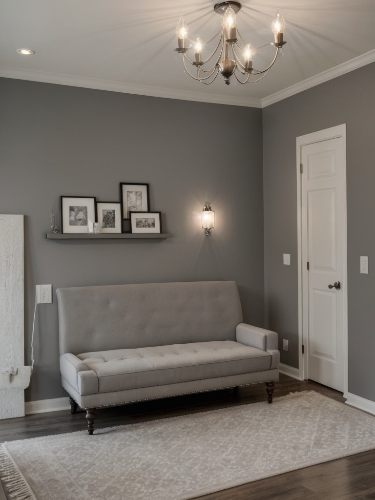 Chic Apartment Makeover: Cozy Up with Gray Accent Walls