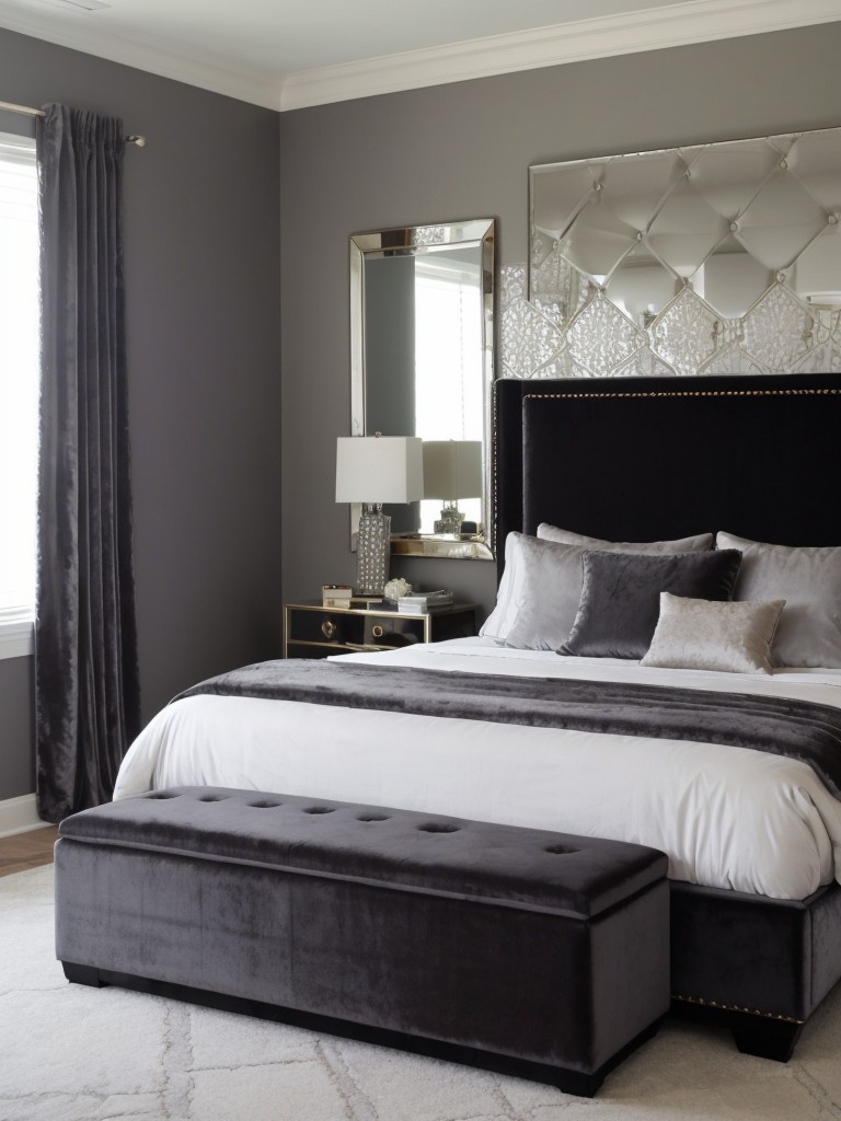 Gray Accent Wall Inspiration: Hollywood Glam for Your Apartment