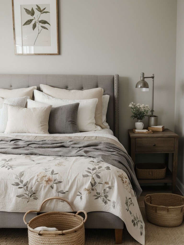 Timeless Gray Bedroom: Nature-Inspired Decor