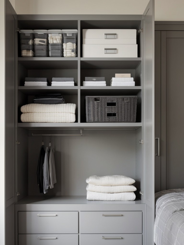 Sleek Storage: Maximize Space in Your Apartment with Secret Drawers and Shelves!