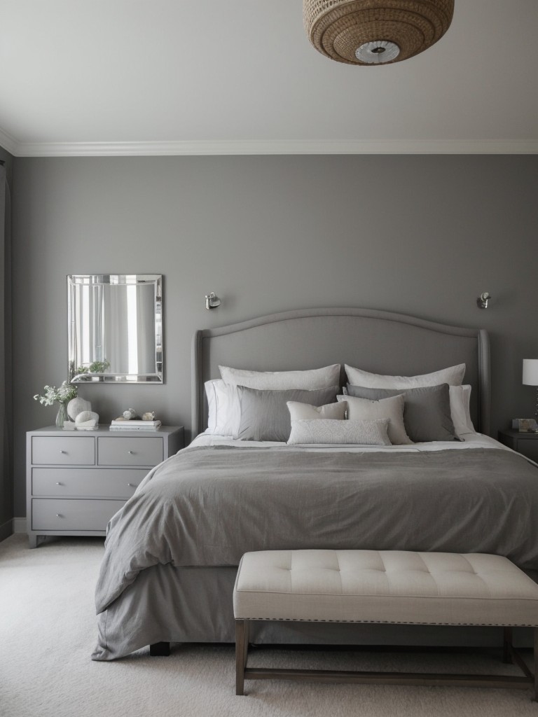 Monochromatic Marvel: Stunning Gray Bedroom Inspiration!