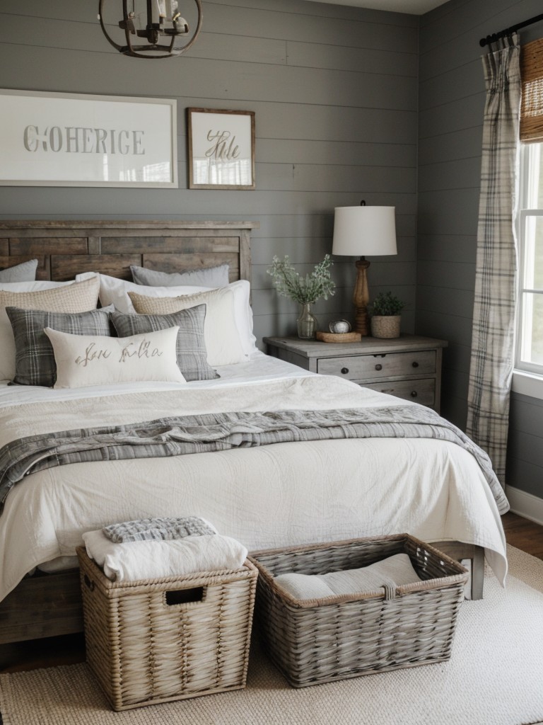 Cozy Farmhouse Bedroom: Rustic Decor Delights!