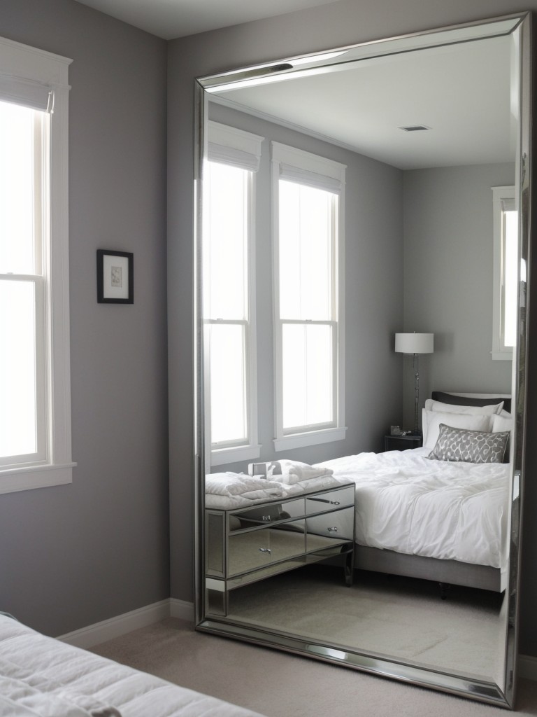 Mirror Magic: Transform Your Apartment with Spacious Bedroom Decor!