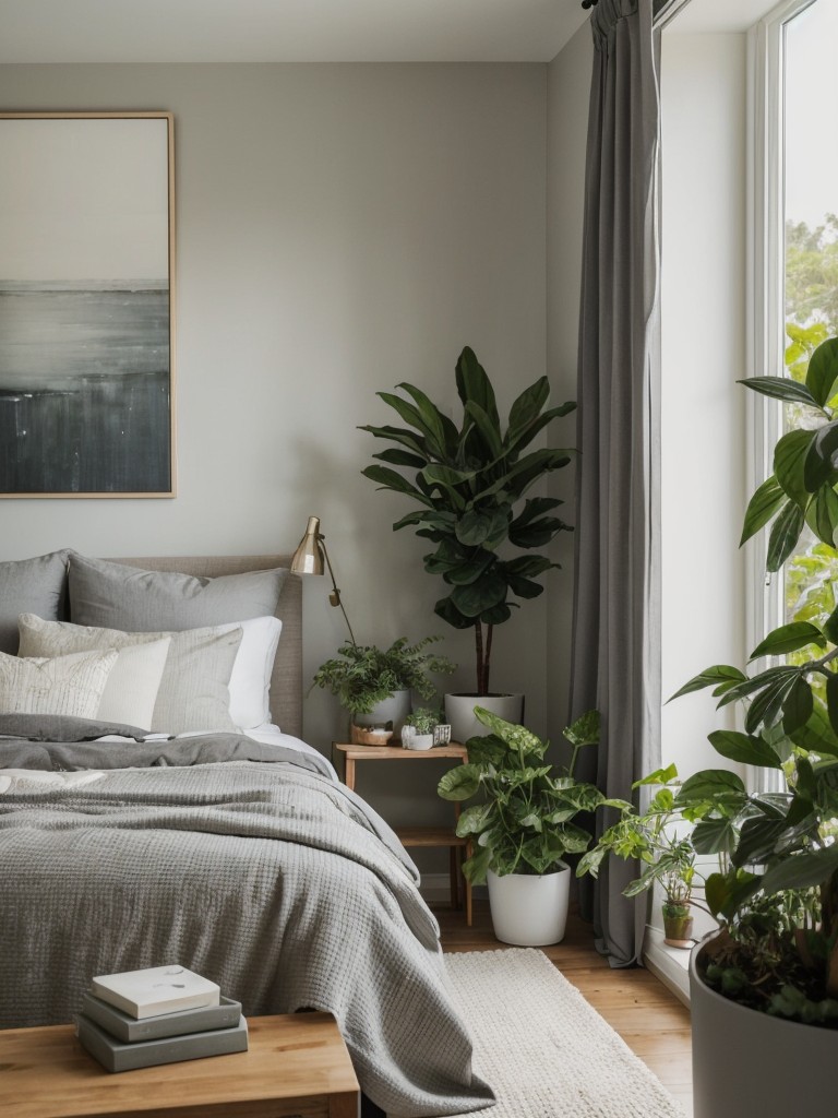 Fresh & Relaxing Bedroom Decor: Embrace Gray & Nature-Inspired Vibes