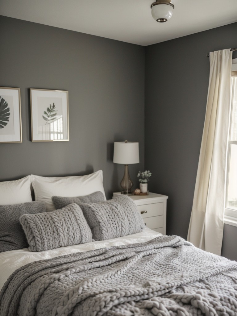 Cozy up your bedroom with calming gray decor for ultimate relaxation.