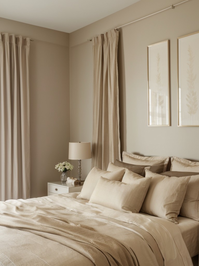 Serene Beige Bedroom Decor. Create a luxurious and calm vibe with neutral beige tones.