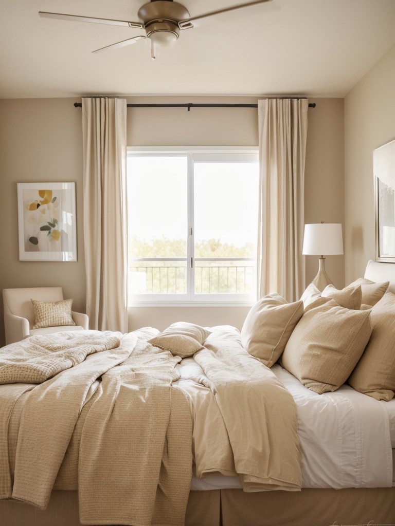 Beige Bedroom Bliss: Add Pop of Color & Personality