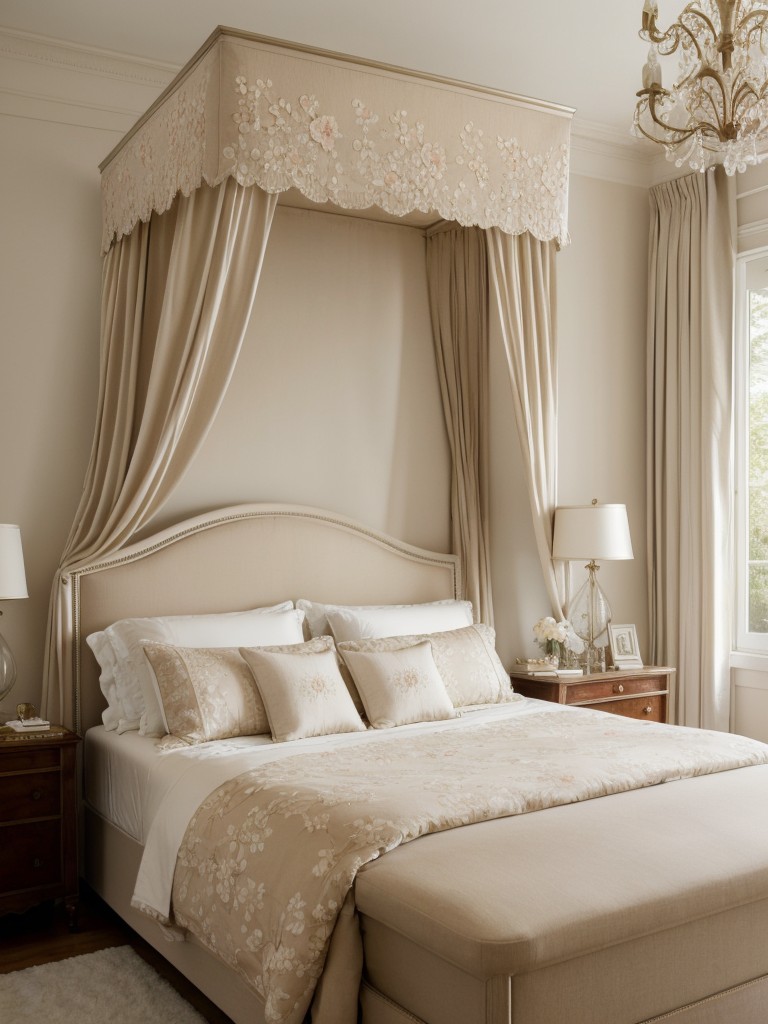 Chic Beige Apartment: Elevate Your Bedroom with Romantic French-Inspired Decor